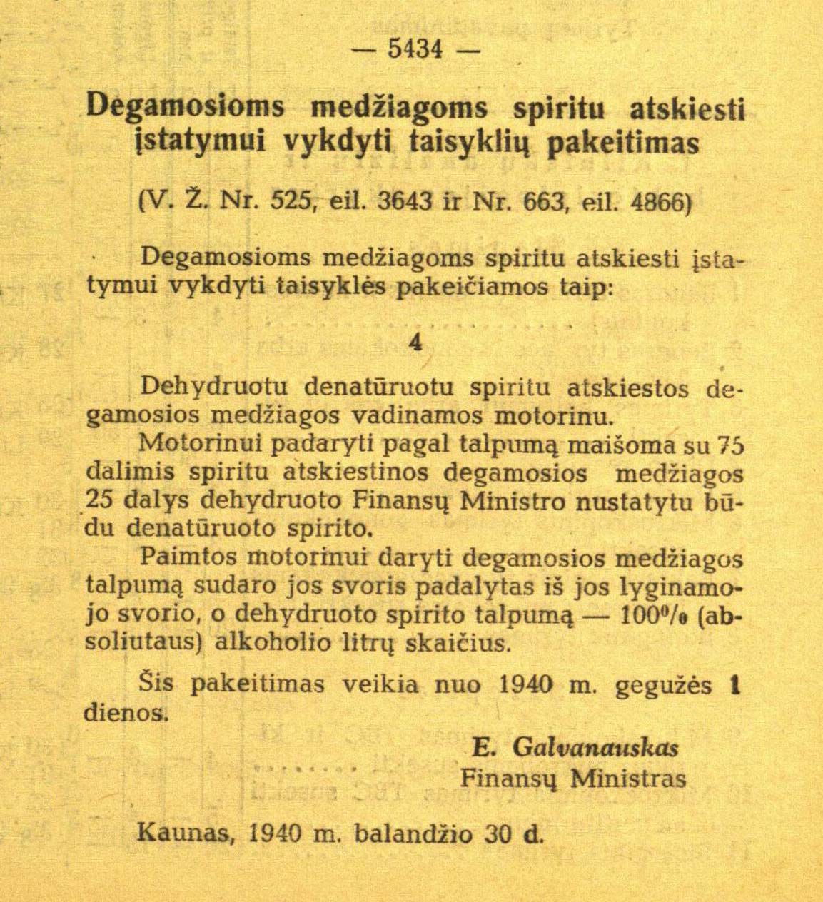 1940 Nr.704 Vyriausybės žinios - degamieji mišiniai